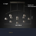 DecorBites™ Black Brass American Series Crystal Copper LED Chandelier for Dinning Room