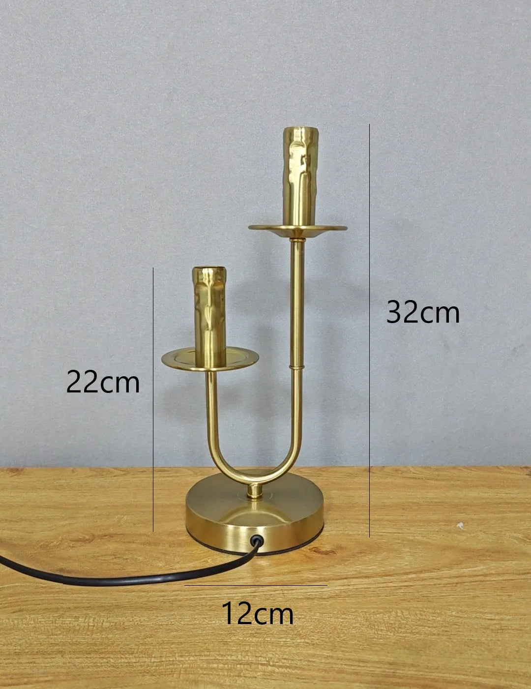 Lampadaire industriel rétro DecorBites™ avec bougie pour salon, chambre à coucher et bureau