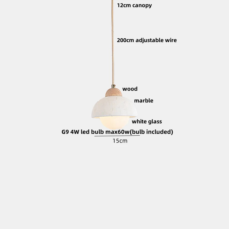 DecorBites™ 3D Printed Ball LED Pendant Light for Home Decor and Kitchen Lighting