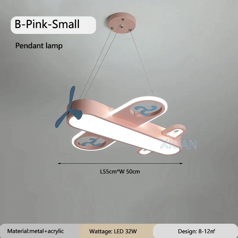 DecorBites™ Enfants Avion Suspension Bois Métal Appliques Maternelle LED