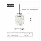 Modern Shell Pendant Chandelier in Gold or Chrome
