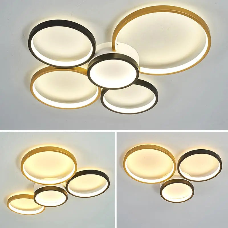 ثريا سقف LED DecorBites™ بجهاز تحكم عن بعد لغرفة المعيشة وغرفة النوم والمطبخ، لون أبيض