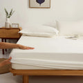 DecorBites™ Drap-housse en coton Parure de lit confortable Taies d'oreiller Grand lit Jumeau Queen ou Double
