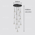 Black Water Drop Acrylic LED Pendant Light