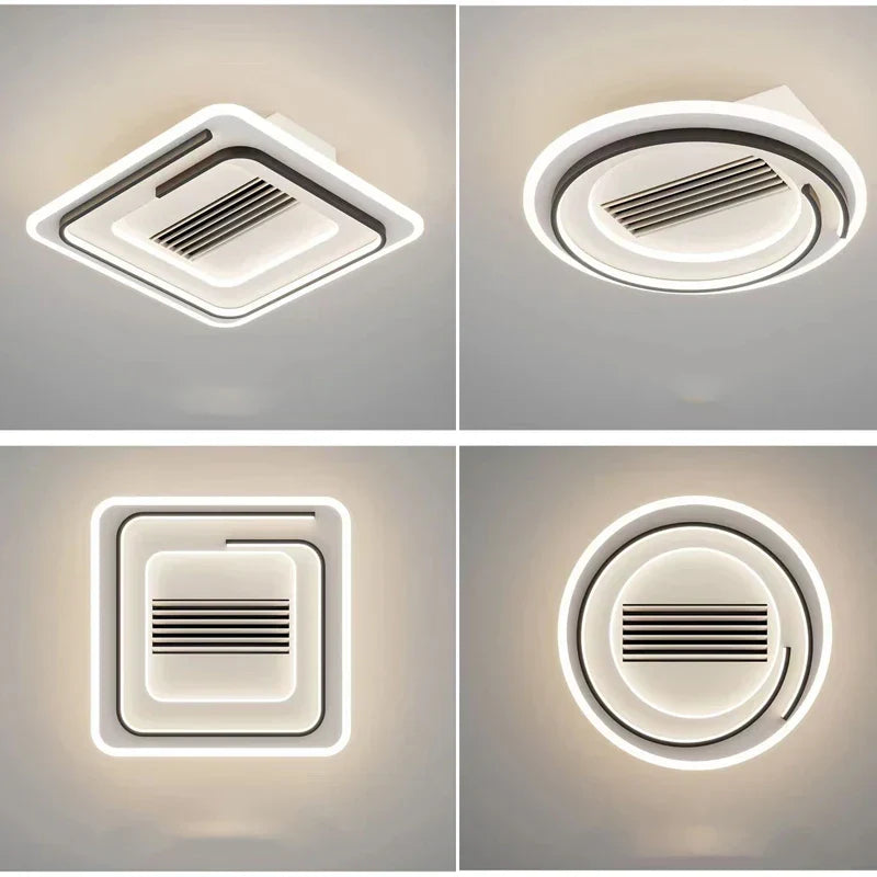 مروحة سقف DecorBites™ LED بدون شفرات مع جهاز تحكم عن بعد لغرفة المعيشة الحديثة
