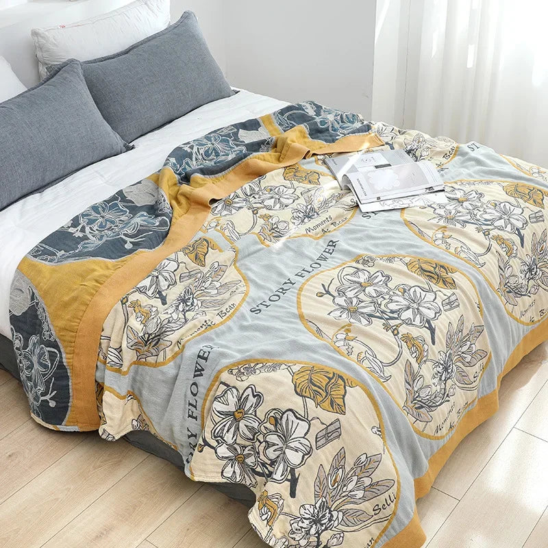 DecorBites™ Cotton Gauze Boho Throw Blanket