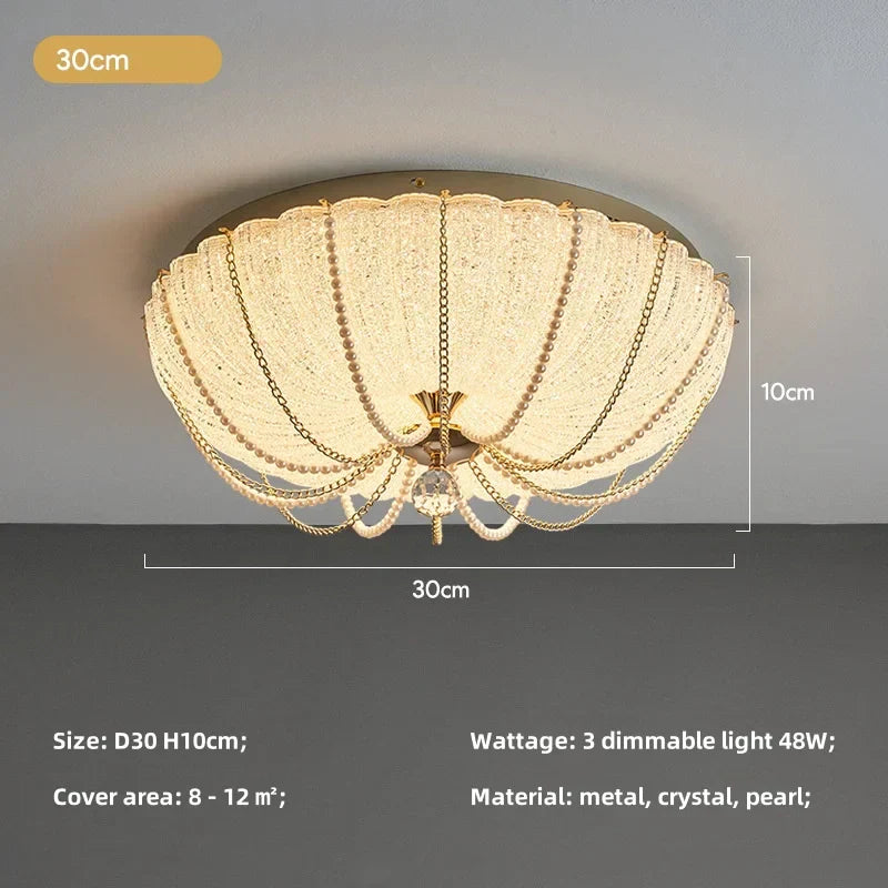 DecorBites™ Crystal Dimmable LED Ceiling Light for Modern Bedroom Decor