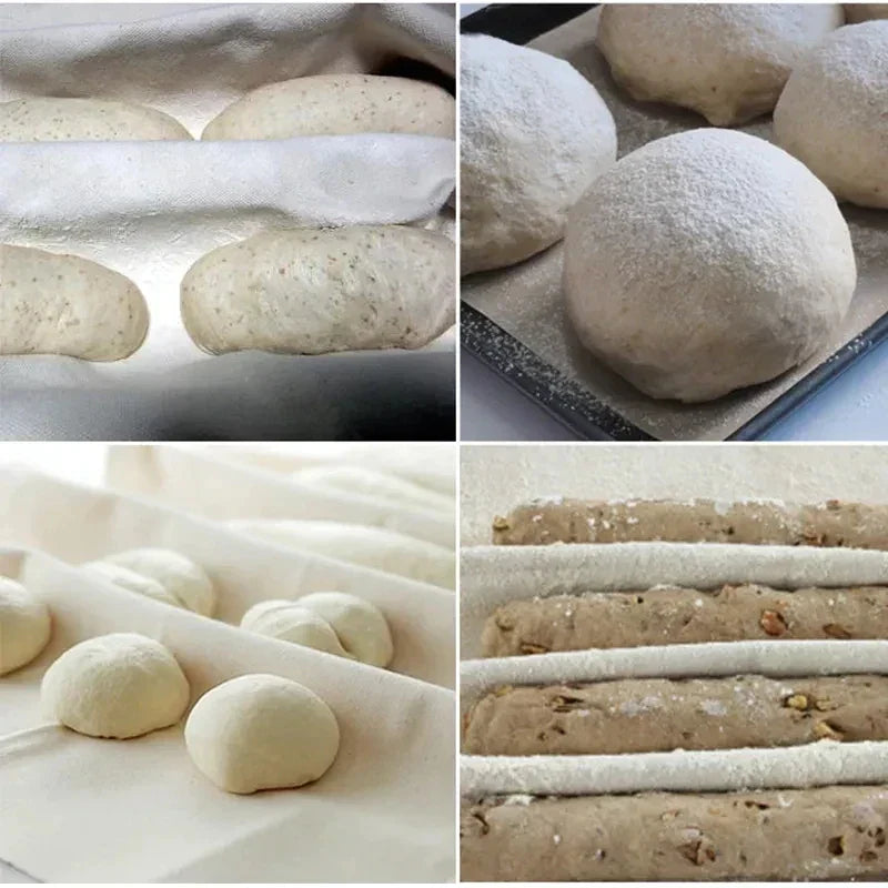 Kit de cuisson en toile de lin DecorBites™ pour pâte à pain, tapis de lin pour baguettes, pâtisserie