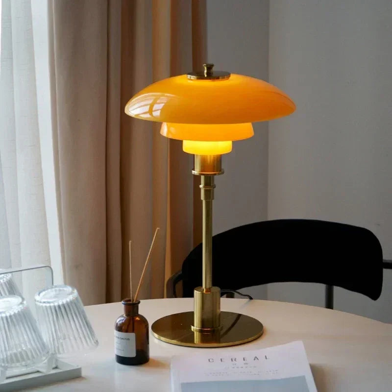 DecorBites™ Glass Desk Lamp: Modern Minimalist Nordic Table Light for Living Room and Study.