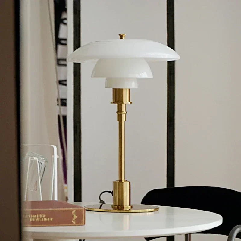 DecorBites™ Glass Desk Lamp: Modern Minimalist Nordic Table Light for Living Room and Study.