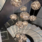 Modern Glass Staircase Pendant Chandelier