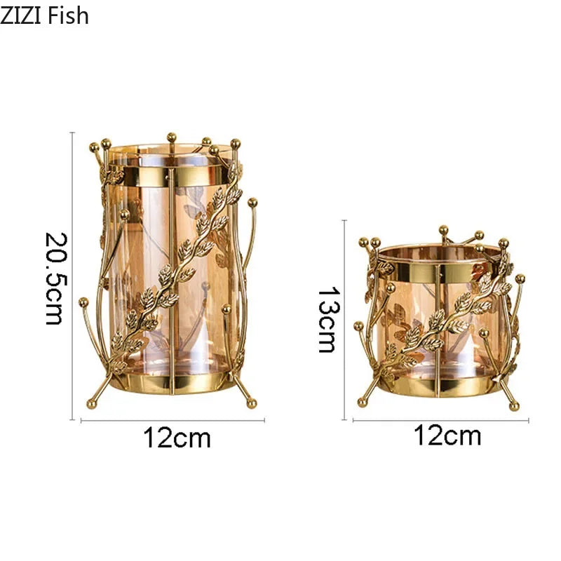 DecorBites™ Gilded Tree Branch Glass Vase for Stylish Flower Arrangement