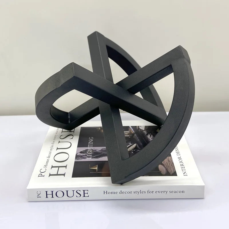 DecorBites™ Geometric Hollowed-out Black Ornament Abstract Home Decoration Handicrafts