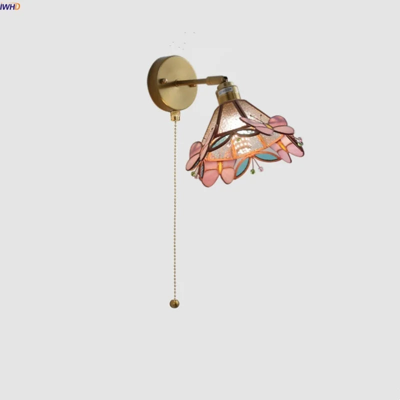 DecorBites™ Butterfly Glass Wall Light: Up Down Rotate LED Fixture for Bedroom Living Room