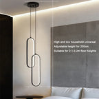 Nordic Black LED Pendant Light in Minimalist Aluminum