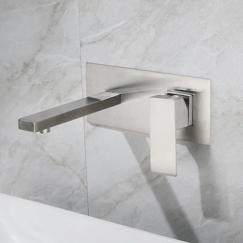 DecorBites™ Brushed Gold Basin Faucet Set Blanoir SS Mixer Tap Combination.
