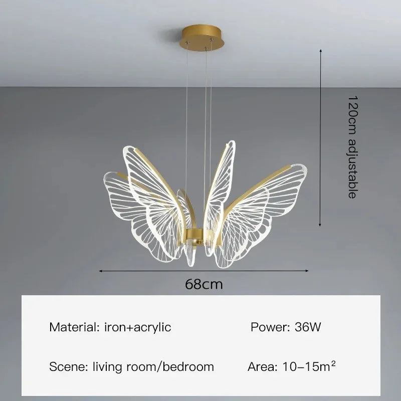 ثريات الفراشة LED من DecorBites™: تجهيزات إضاءة عصرية لديكور المنزل