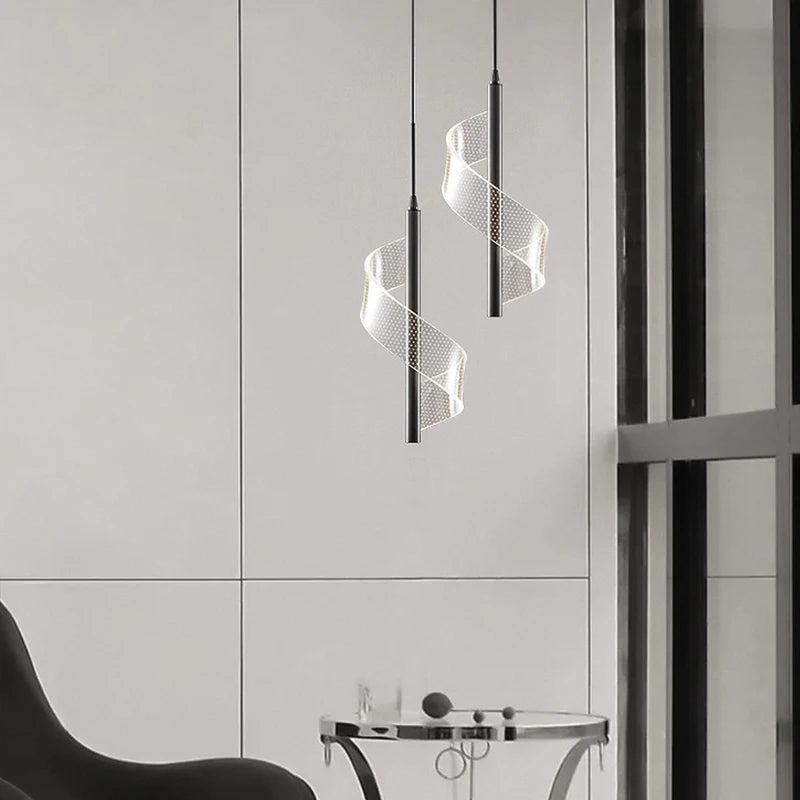 Modern Gold Pendant Light With Acrylic Shade