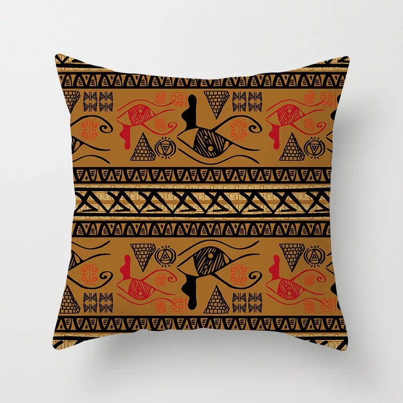 DecorBites™ Geometric Square Pillowcase Ethnic Retro Sofa Pillow Cover 45x45cm Home Decor