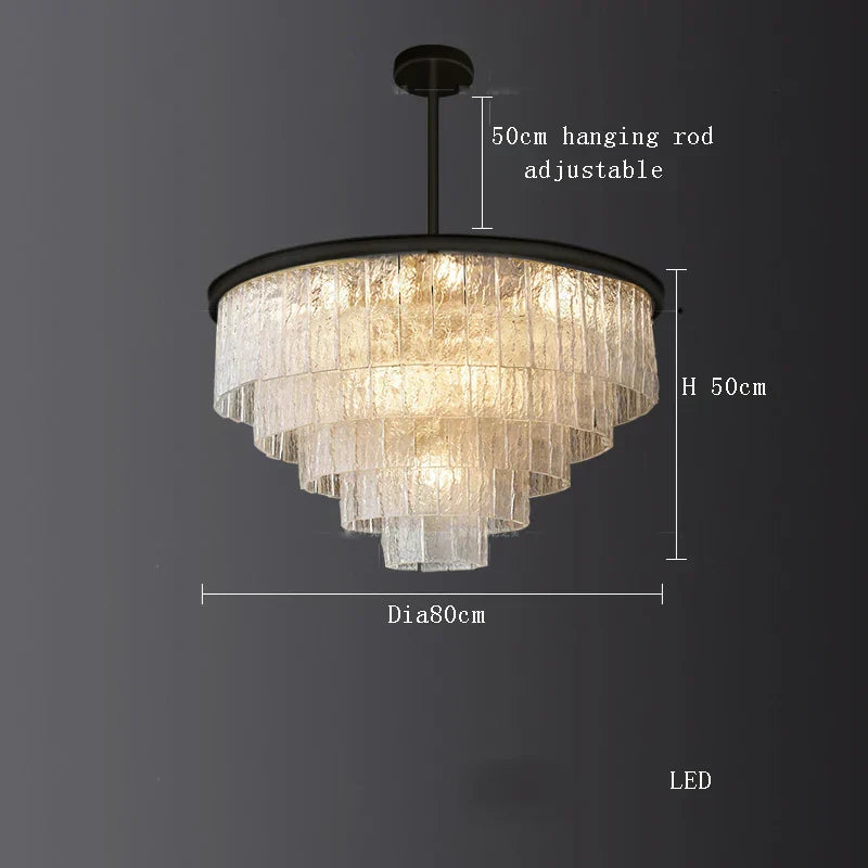 DecorBites™ Crystal LED Chandelier: Minimalist Luxury Lighting for Dinning Table