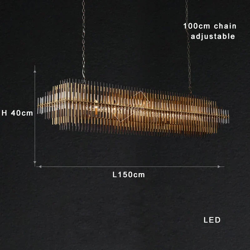 DecorBites™ Brass Pendant Light Fixture Italian Designer Hanglamp for Villa Decoration