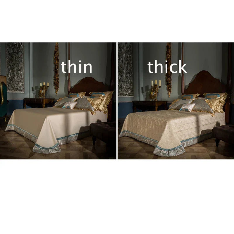 DecorBites™ 200S Egyptian Cotton Embroidery Bedding Set - Queen King Size Linens