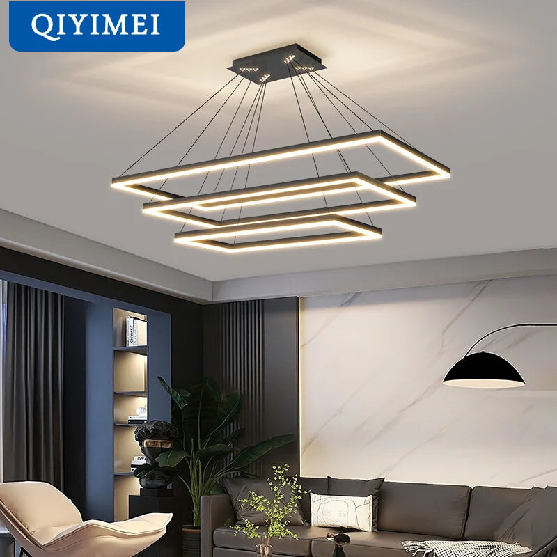 مصابيح معلقة بإضاءة LED من الأكريليك من ديكور بايتس™، مصباح معلق عصري لغرفة الطعام والمطبخ وديكور الدور العلوي