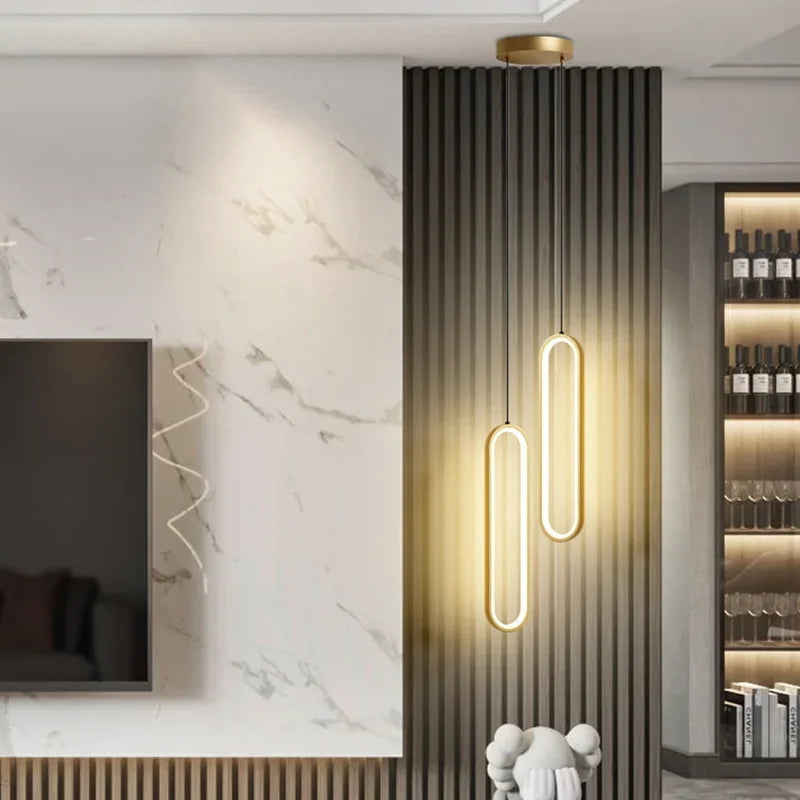 ثريا LED من DecorBites™: مصابيح متدلية حديثة لغرفة المعيشة وغرفة الطعام لديكور المنزل
