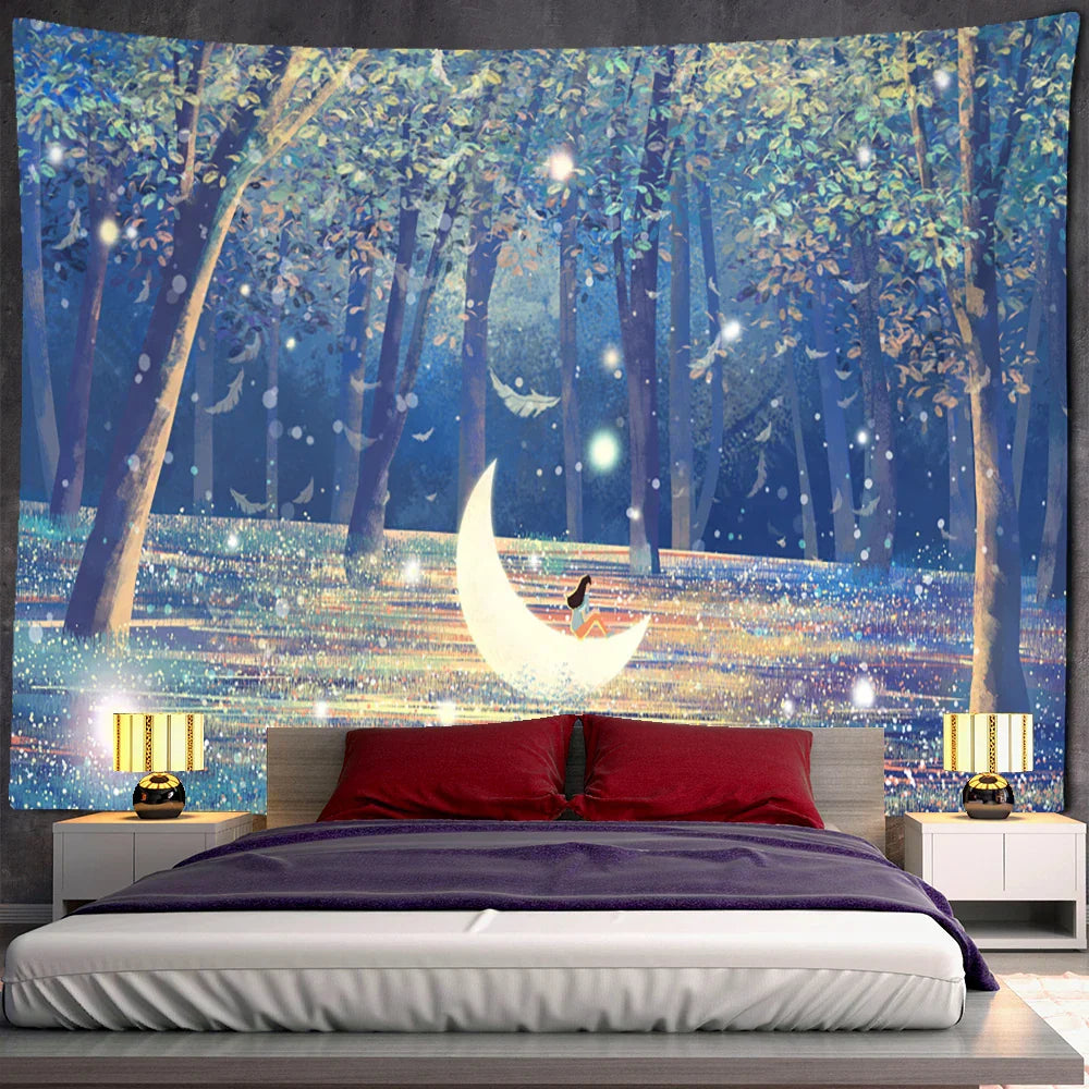 DecorBites™ Jungle Animal Tapestry Wall Hanging: Bohemian Style Home Decor & Children's Room Art