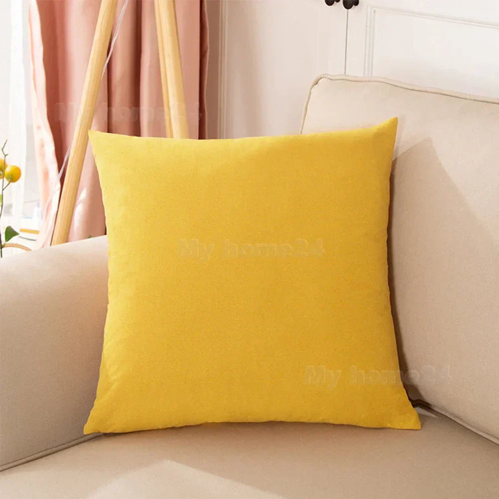 DecorBites™ Cotton Linen Pillow Cover Set for Home Decor - Plain Cushion Covers