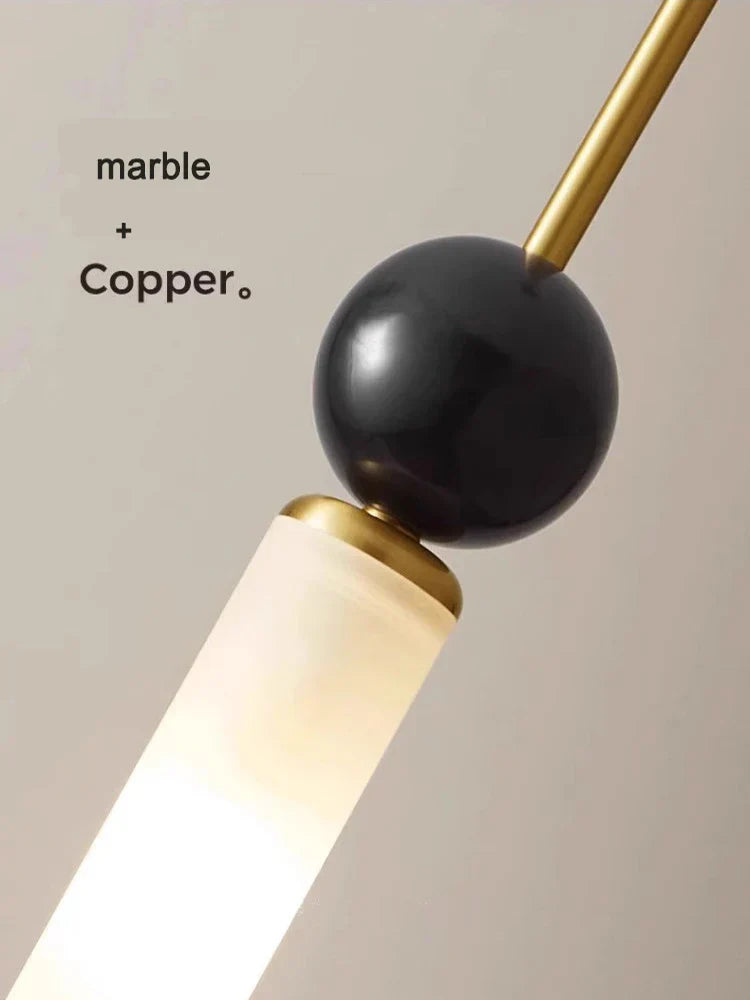 DecorBites™ Copper Wall Lamp: Modern Nordic Marble Pendant Light for Living Room & Bedroom