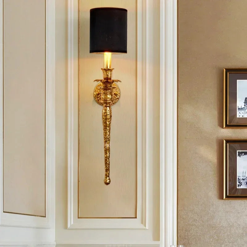 DecorBites™ Copper Wall Lamp for Luxury Living Room TV Background, Bedroom, Staircase LED Lighting
