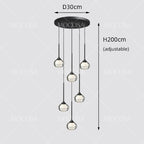 Black Water Drop Acrylic LED Pendant Light