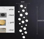 Modern Brushed Stainless Acrylic Multi-Head Pendant Light