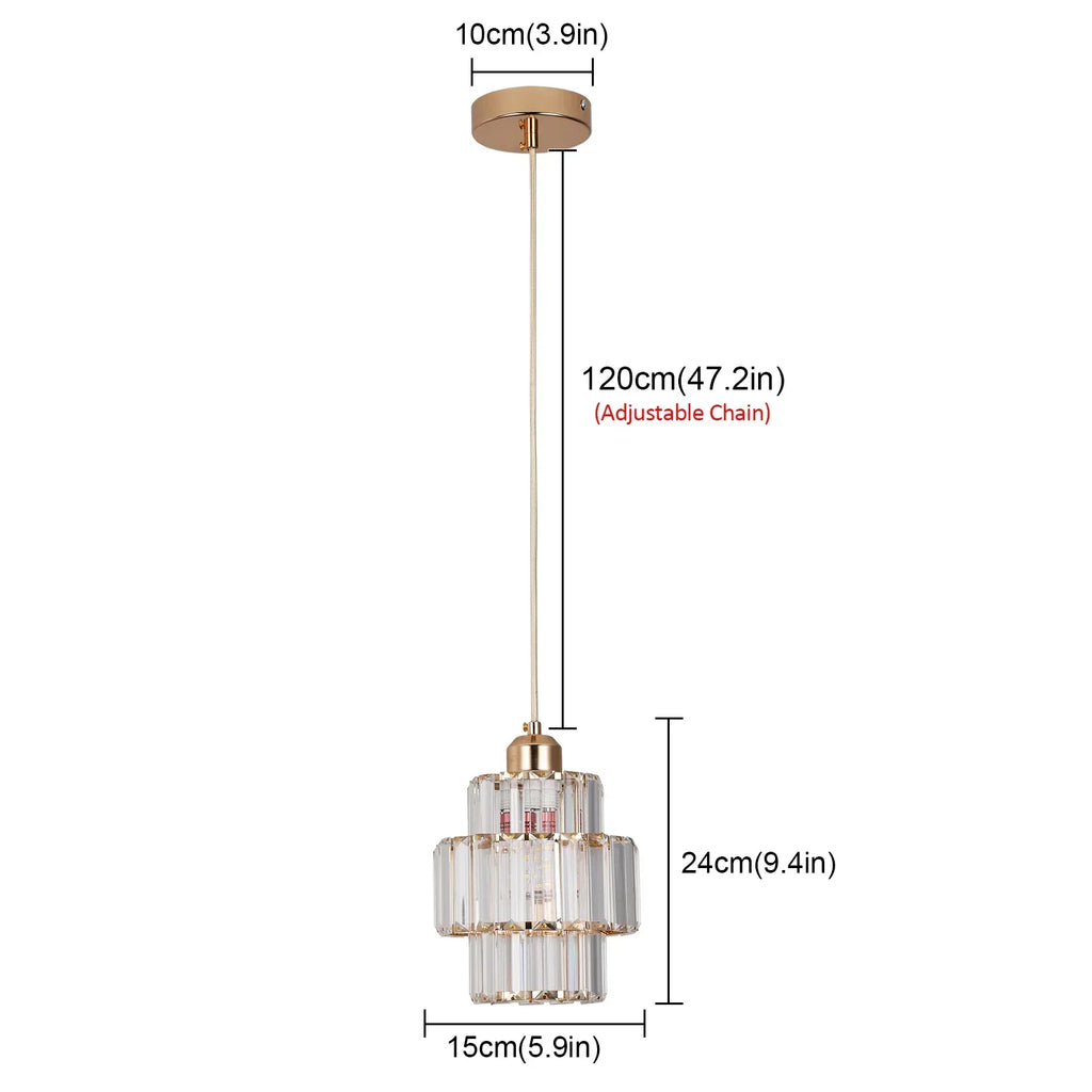 DecorBites™ Suspension en cristal K9 Plafonnier LED Lustre nordique pour salon