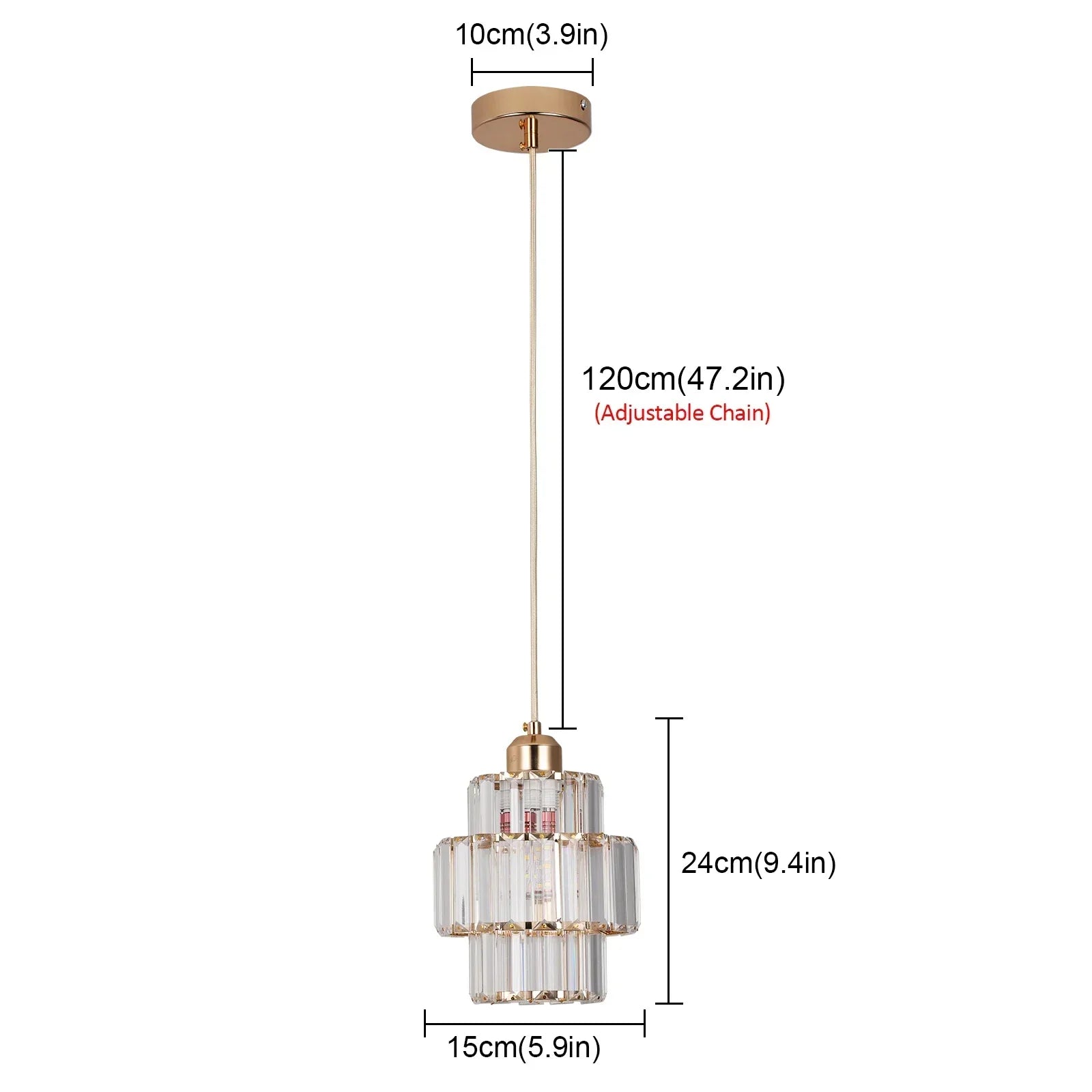 DecorBites™ Suspension en cristal K9 Plafonnier LED Lustre nordique pour salon
