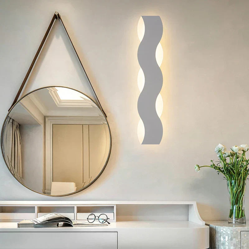 DecorBites™ LED Wave Wall Light for Indoor Corridors, Bedrooms, and Sofas