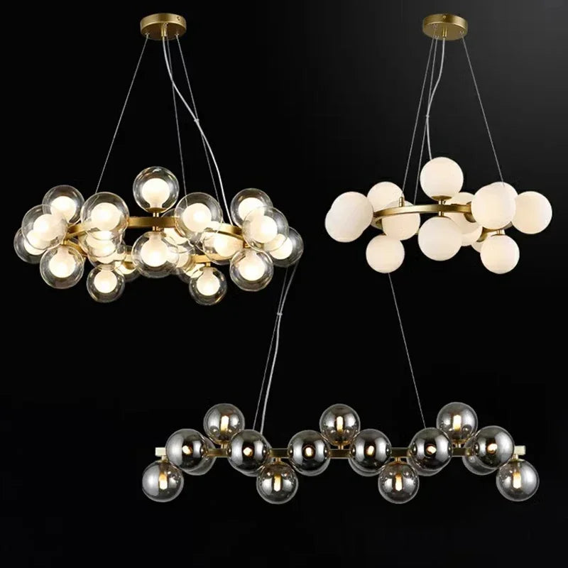 DecorBites™ Suspensions LED en Verre Soufflé pour la Décoration et l'Éclairage Intérieur
