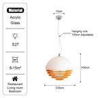 Bauhaus Sunset Orange Acrylic Pendant Light