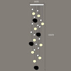 Modern Acrylic Staircase Multi-Light Pendant Chandelier