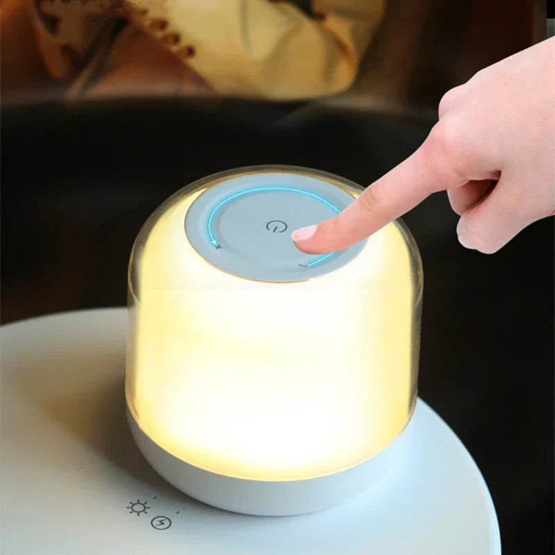 مصباح طاولة مع شاحن لاسلكي بتقنية LED من DecorBites™ لهواتف آيفون وسامسونج وهواوي - لوحة شحن لاسلكي