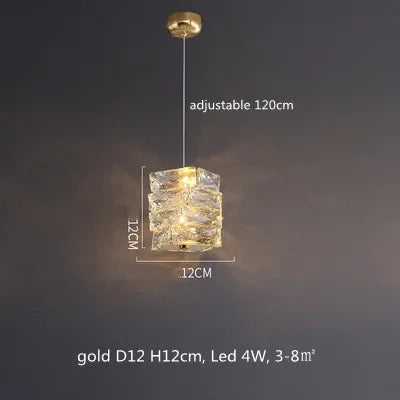 مصابيح قلادة LED كريستالية من DecorBites™ | مصباح حلقي معلق قابل للتعتيم | تركيبات ديكور فاخرة حديثة