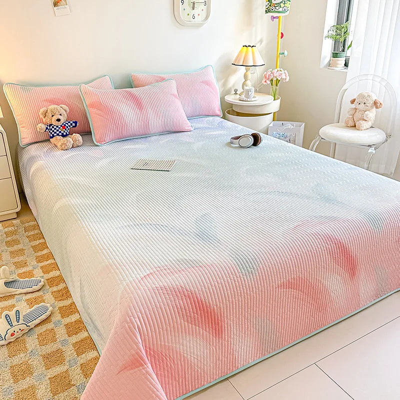 مفرش سرير فردي من DecorBites™ Dreamy Gradient: مانع للانزلاق، مرتبة مبطنة سميكة للاستخدام في الفصول الأربعة