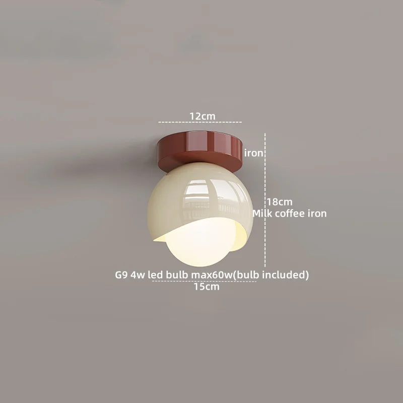 DecorBites™ Glass Iron LED Ceiling Lamp Light Fixtures Modern Home Decoration