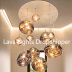 Nordic Lava Pendant Light in Plated PVC Finish