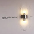 DecorBites™ Clear Crystal LED Wall Lamp Stainless Steel Sconces