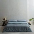 DecorBites™ 100% Cotton Foam Yarn Bedding Set with Solid Color Jacquard Design