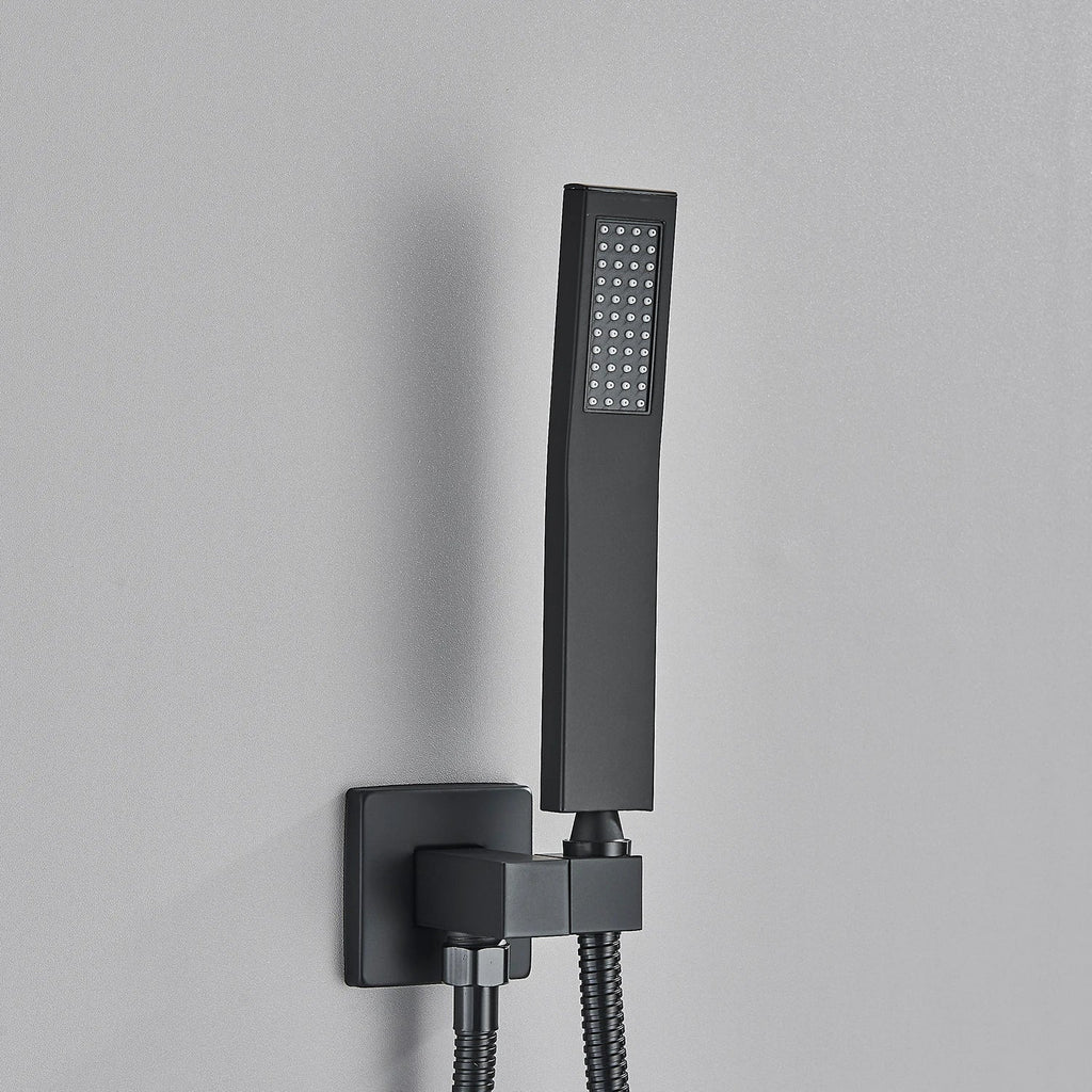 DecorBites™ Black ABS Handshower Head with 150cm Stainless Hose - Wall Mounted Faucet Accessory