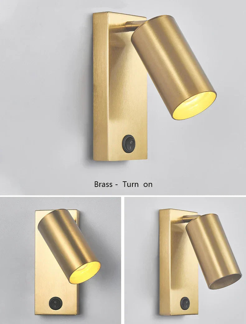 DecorBites™ Black Brass LED Wall Sconce Lighting Fixture - Nordic Art Wall Lamp