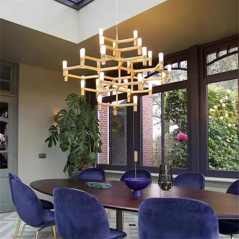 DecorBites™ Crown Major Chandelier: Modern Luxury LED Light for Kitchen, Hotel, Living Room